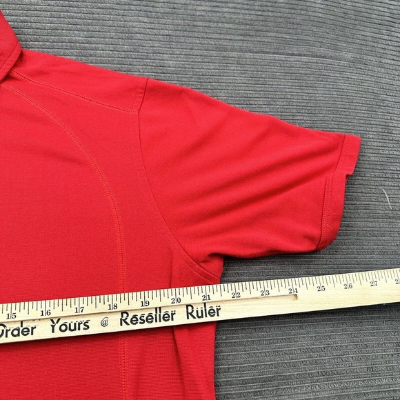 Tommy Bahama Polo Shirt Men Medium Red Polyester Short Sleeve Golf Golfing. - Picture 4 of 11